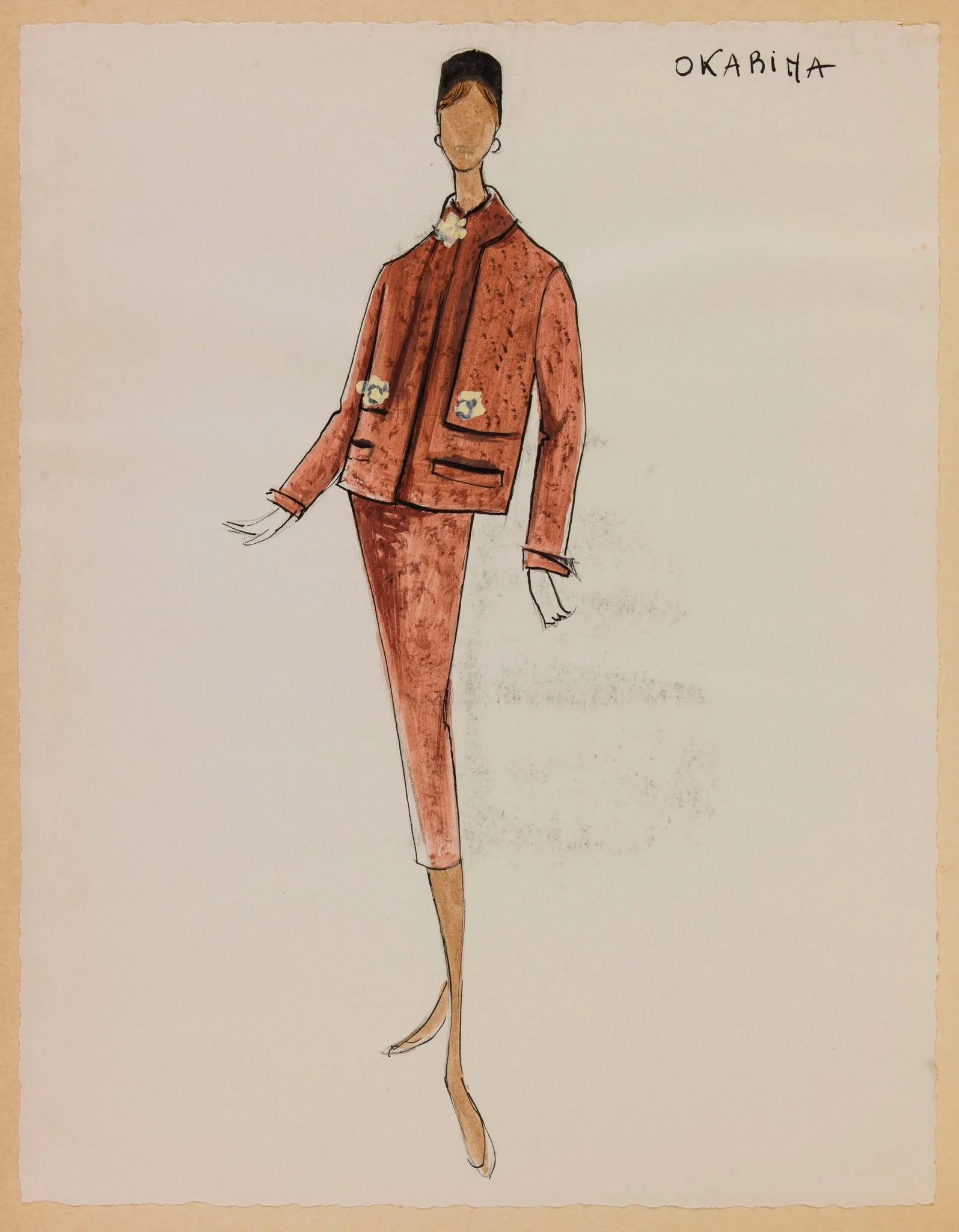 Okarina, by Carven, 1956