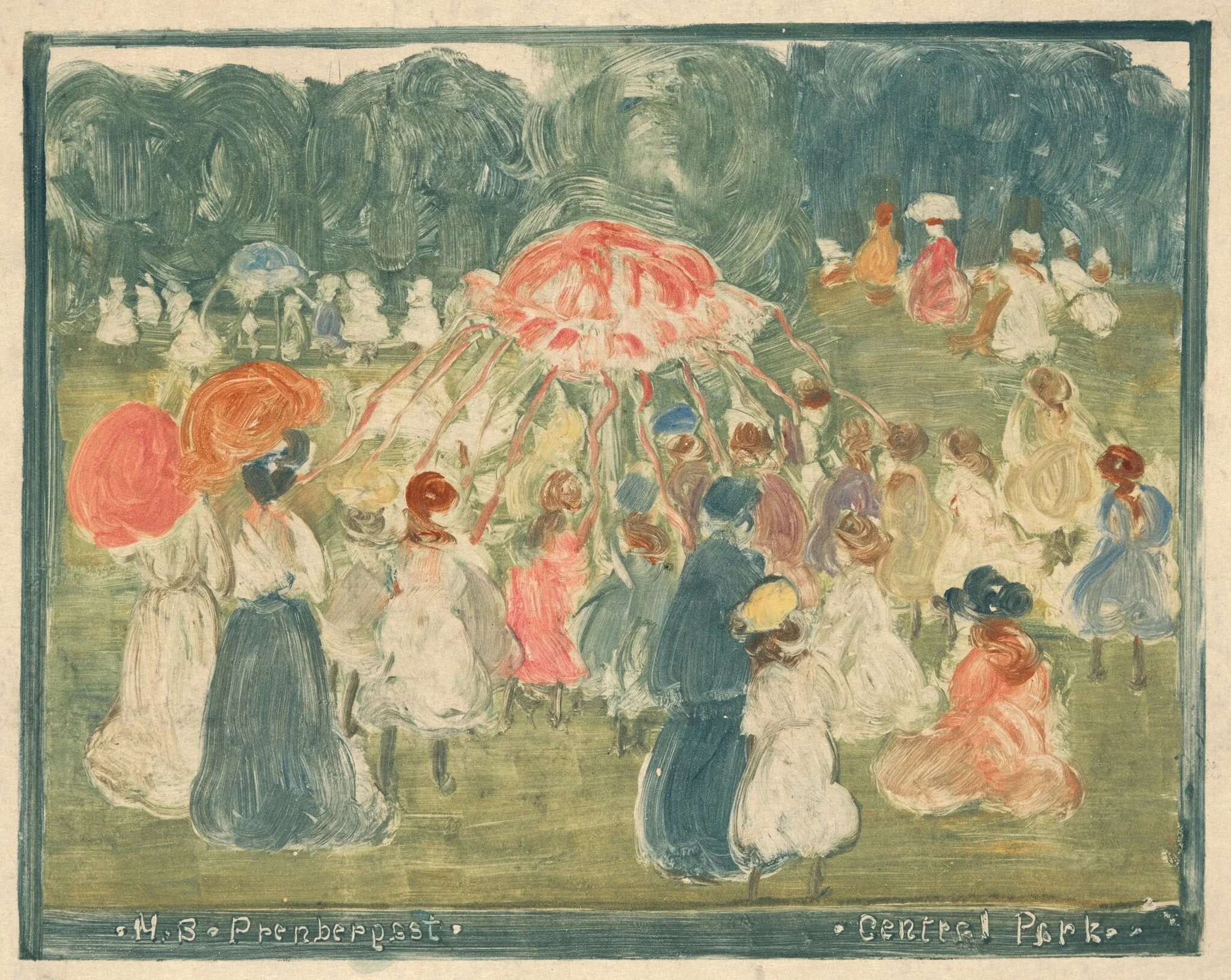 Central Park, by Maurice Prendergast, 1901