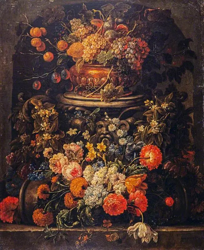 Still-life with Fruit and Flowers