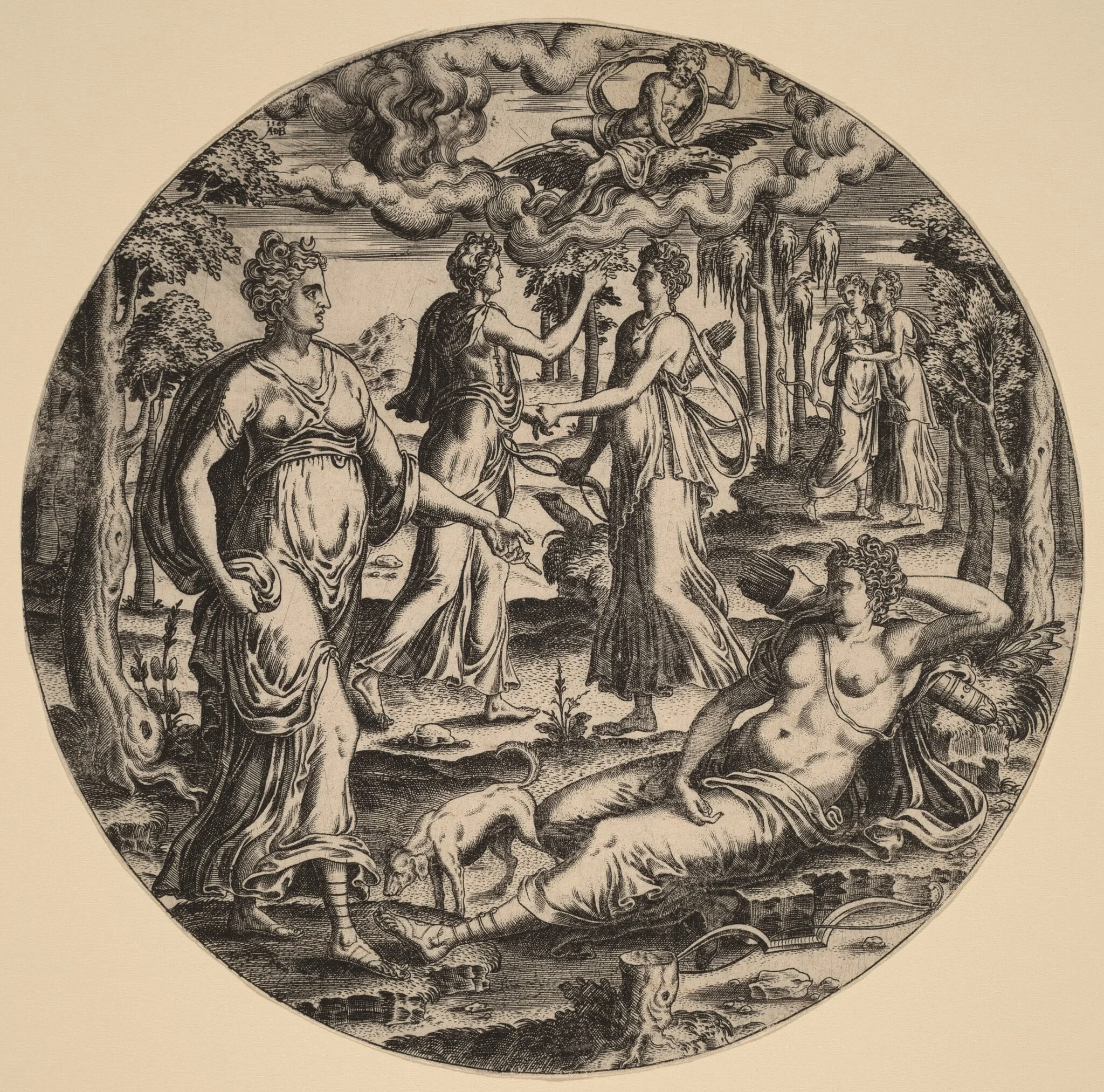 Diana and Her Nymphs in a Garden