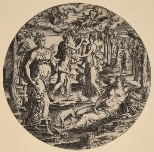 Diana and Her Nymphs in a Garden