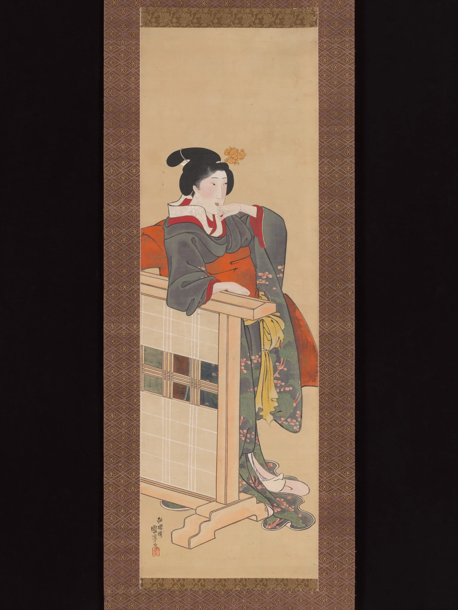 Lady-in-Waiting at Edo Castle, by Utagawa Kuniyoshi, unspecified, 1857