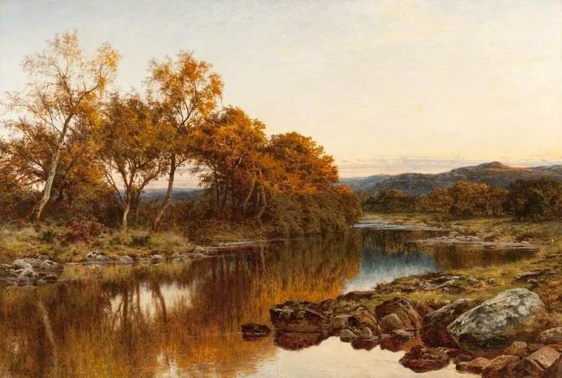 A Golden Eve, by Benjamin Williams Leader, oil, 1898