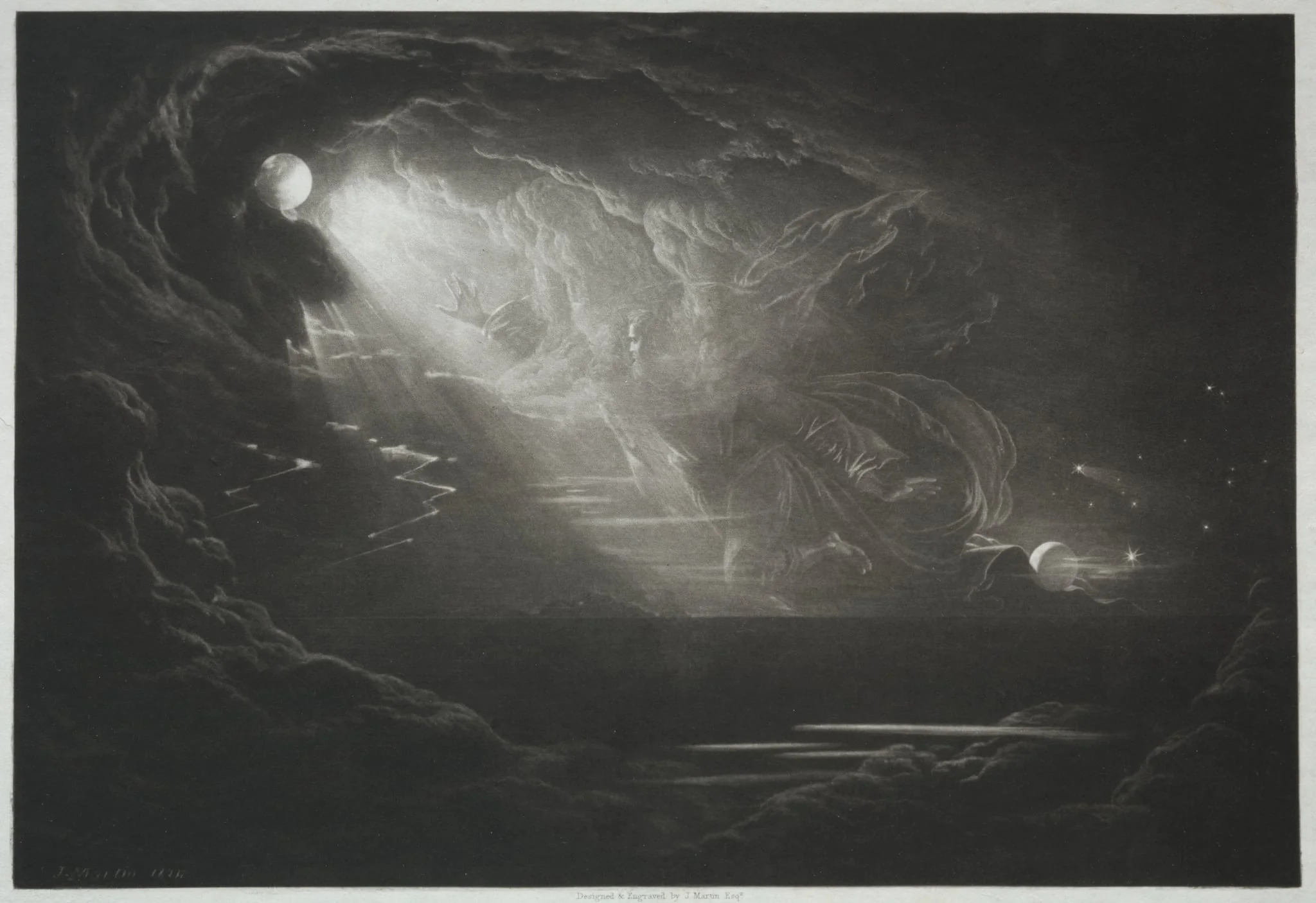 Paradise Lost:  The Creation of Light, by John Martin, 1824