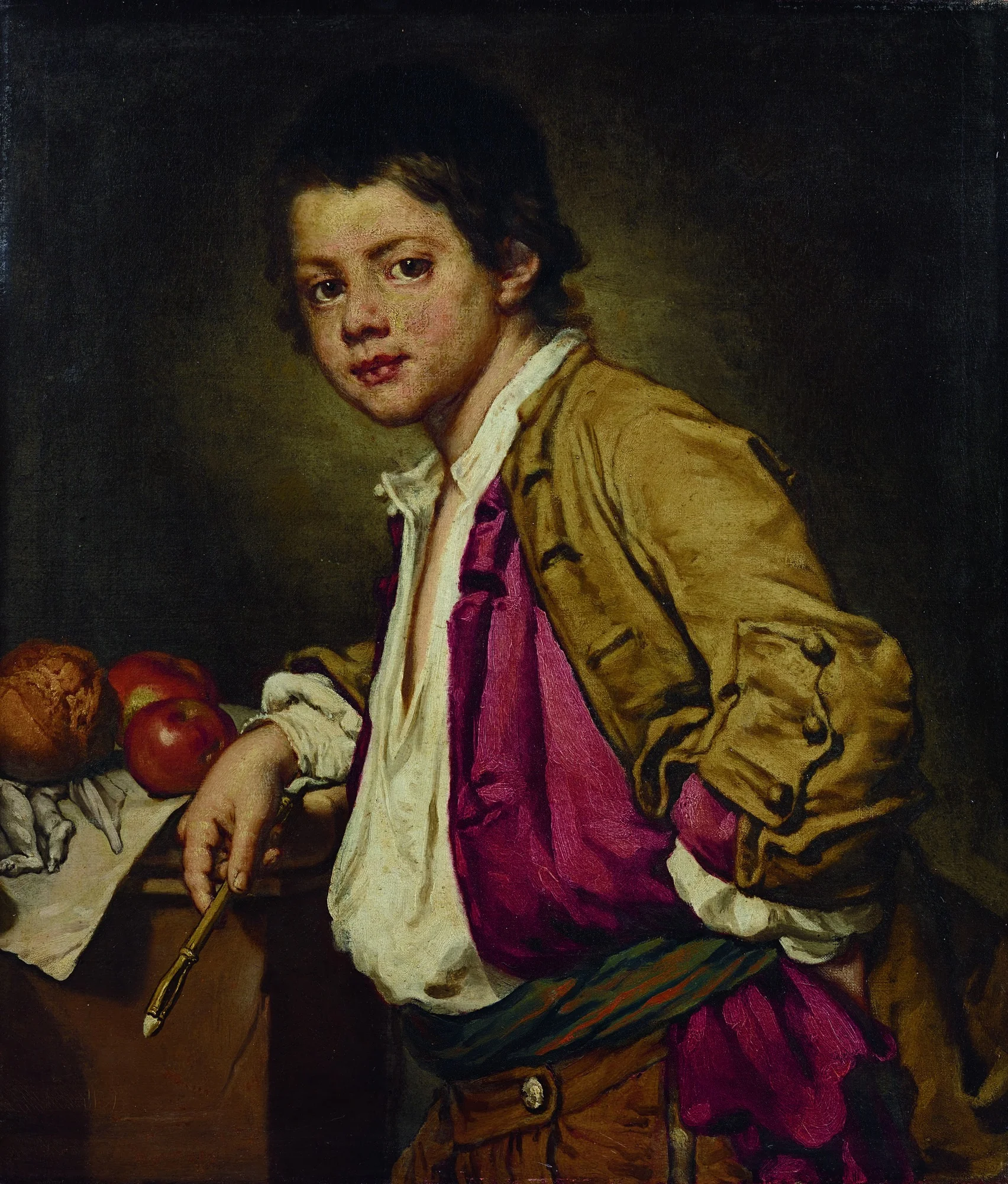 Portrait of a Young Painter, by Fra Galgario, oil, 1732