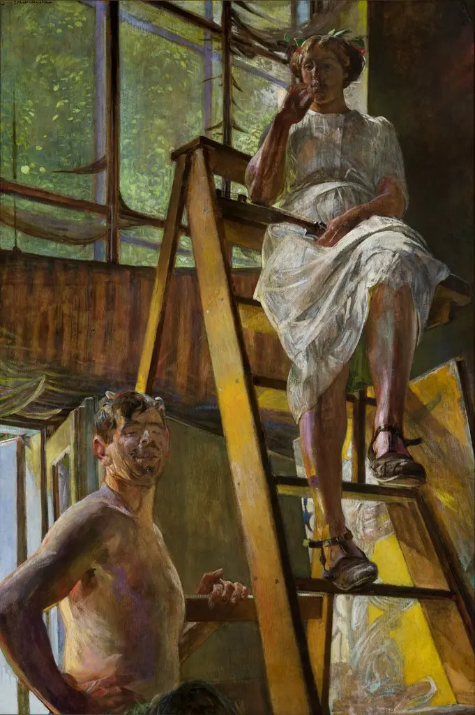 Satyr and a Model