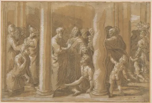 Saints Peter and John Healing the Lame Man at the Golden Gate