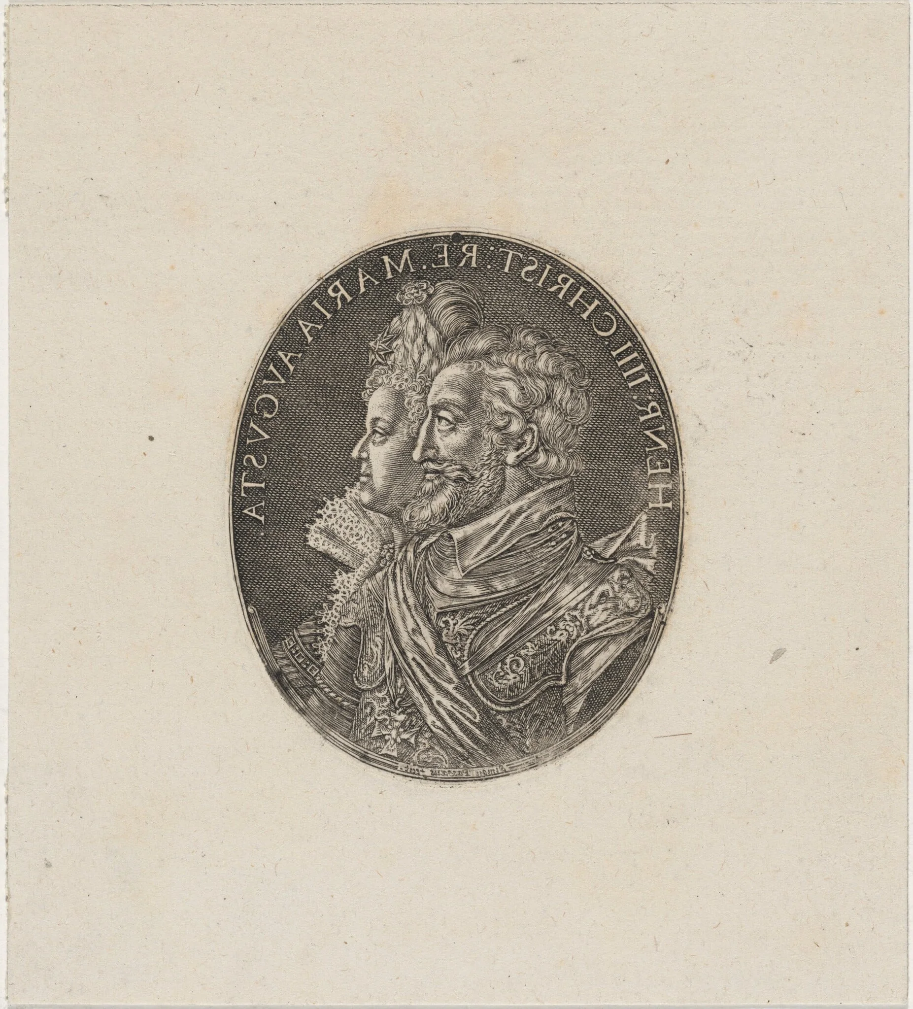 Henry IV and Maria de Medici, by Simon van de Passe, ink, 1621