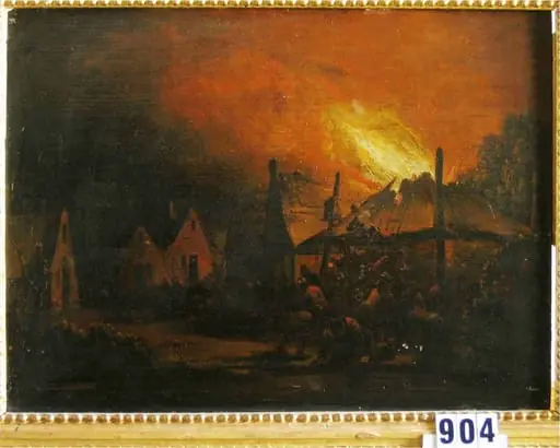 Șopron arzând noaptea
