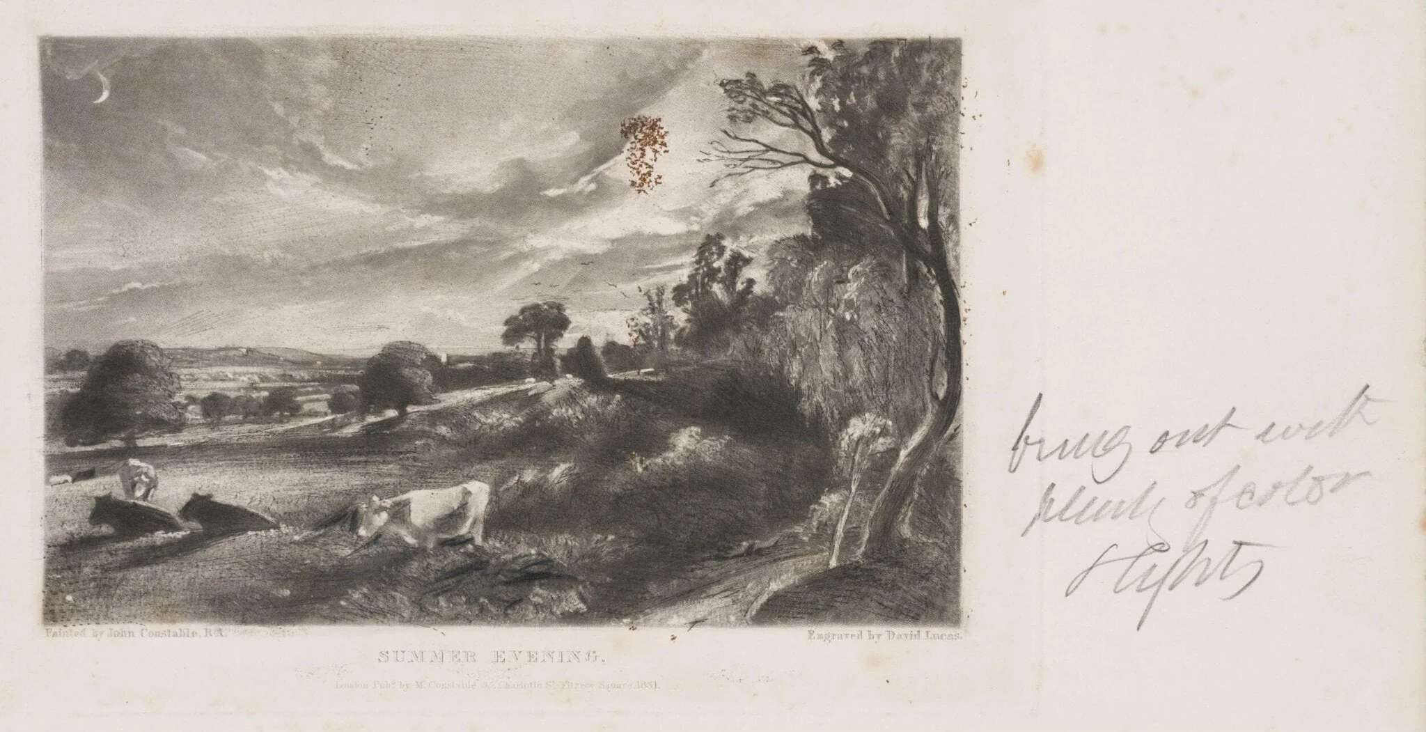 SUMMER EVENING, by John Constable, 1850