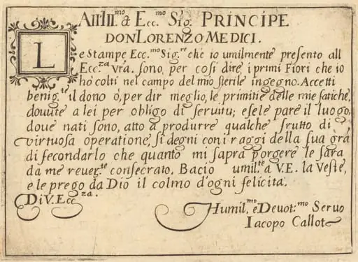 Dedication to Don Lorenzo de' Medici