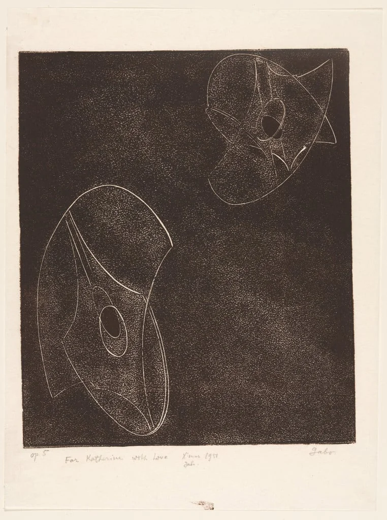 Untitled, by Naum Gabo, ink, 1951