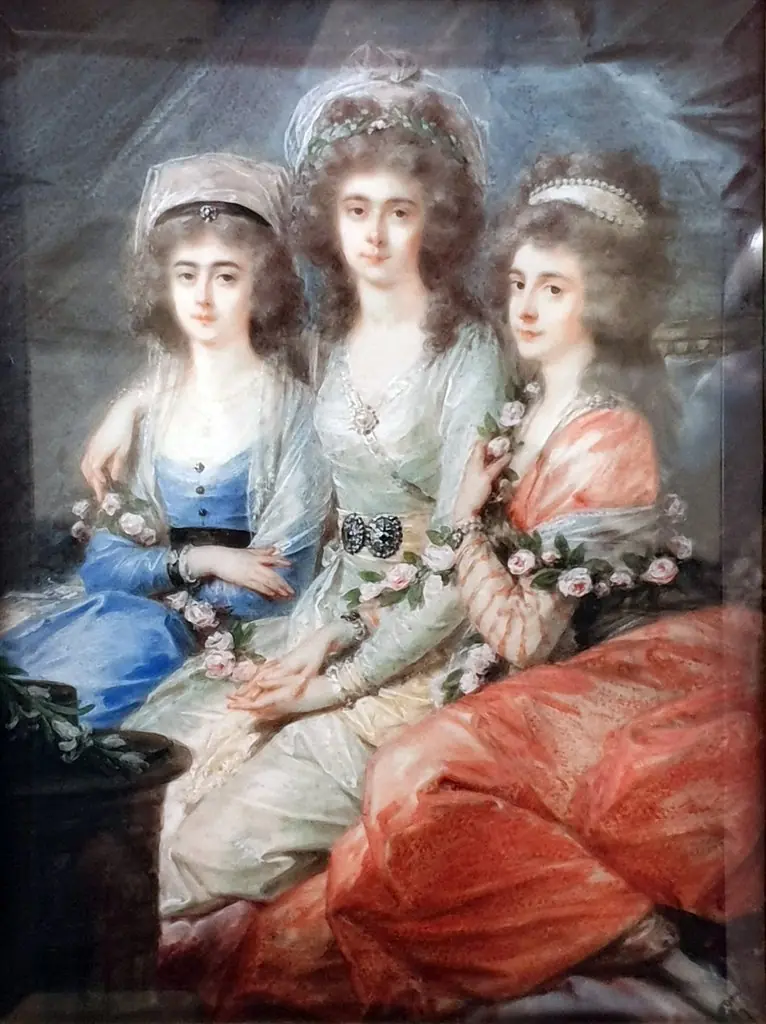 The countesses Elisabeth, Christiane and Marie Karoline Thun-Hohenstein-Klösterle