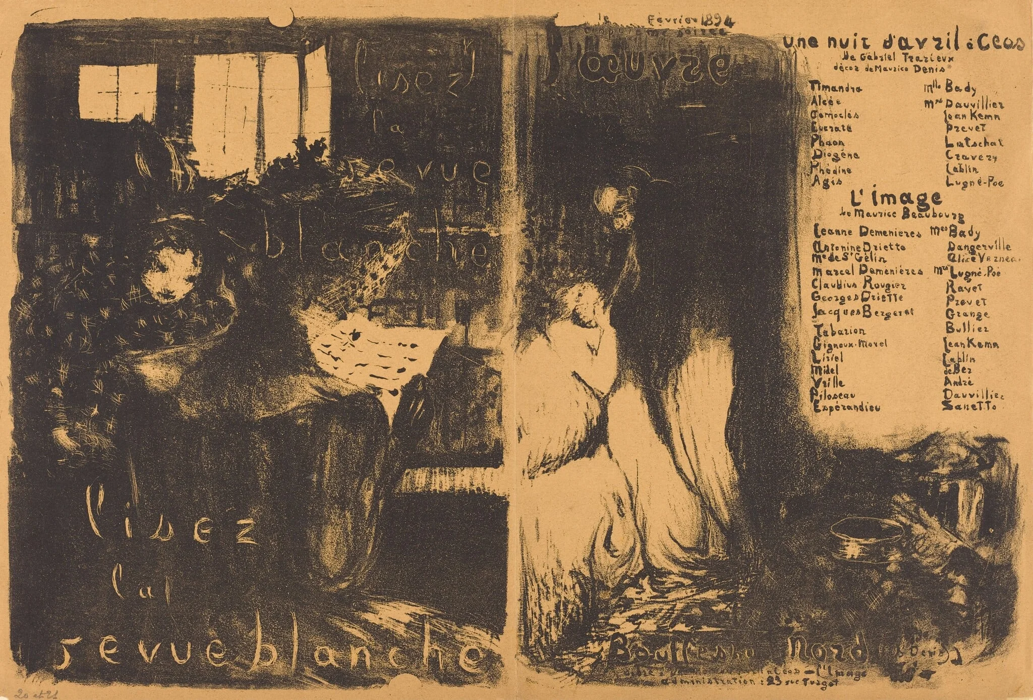 Lisez la revue blanche;  Un nuit d'Avril Ceos, L'image