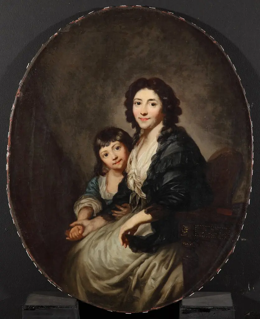 Elizabeth Sophia Augusta Graff, born Sulzer (1753-1812) and her Daughter Caroline Susanne (1781-1828)