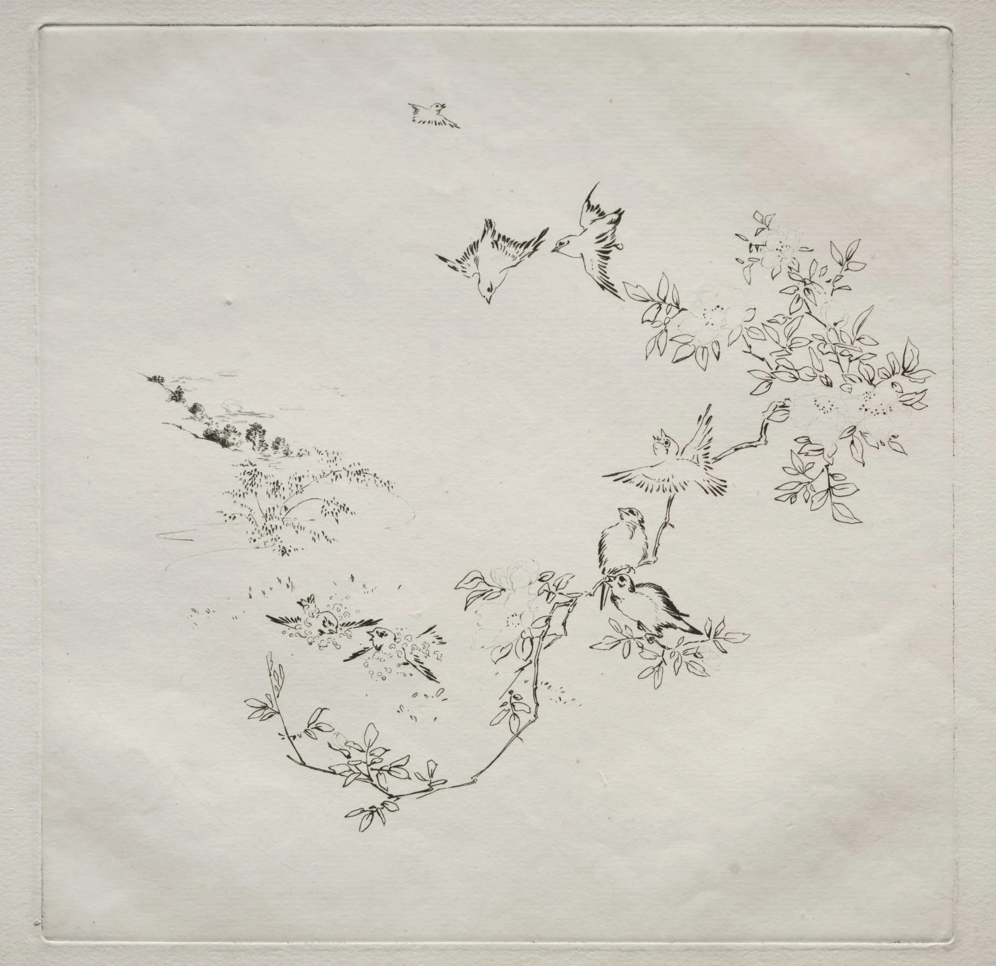 Parisian Service (Haviland service): Sunrise (no. 12), by Félix Bracquemond, 1875
