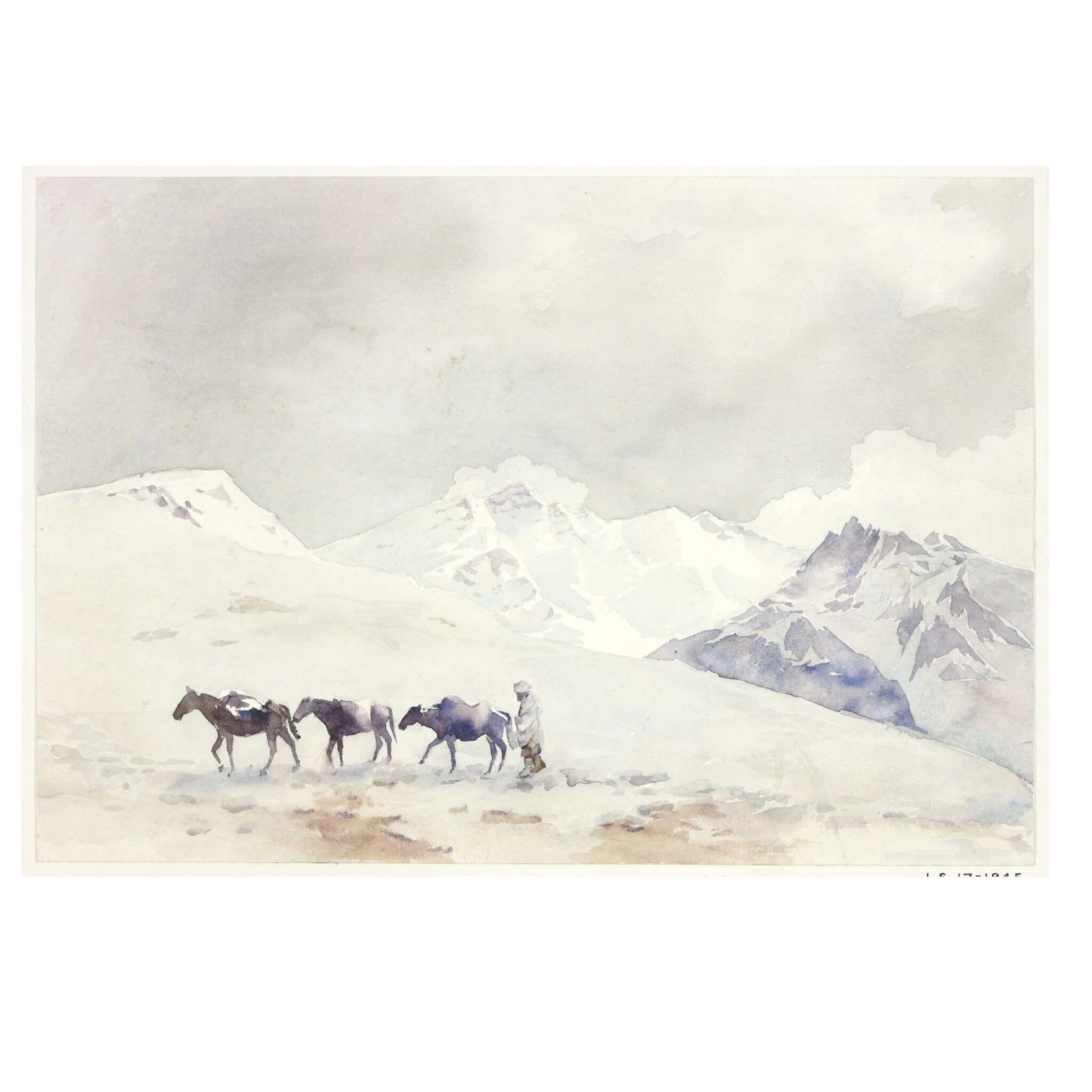 Kamri Pass, Kashmir, by Helen R. Pirie, paint