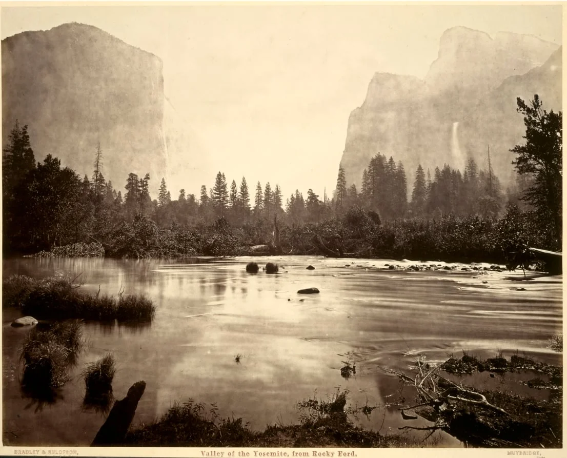Valley of the Yosemite, from Rocky Ford, by Eadweard J. Muybridge, 1872