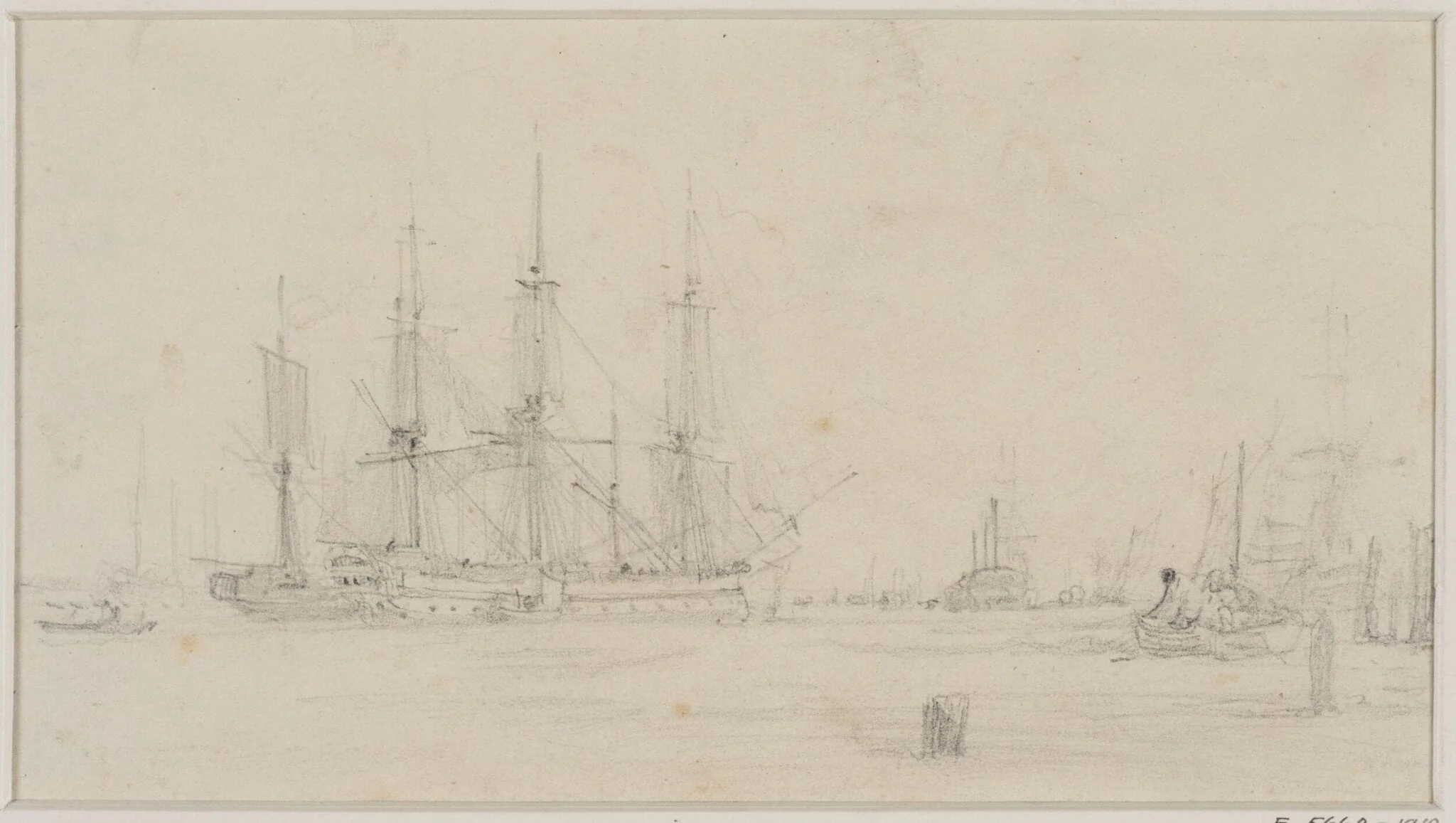River Scene with hay-barge, by Augustus Wall Callcott, 1850