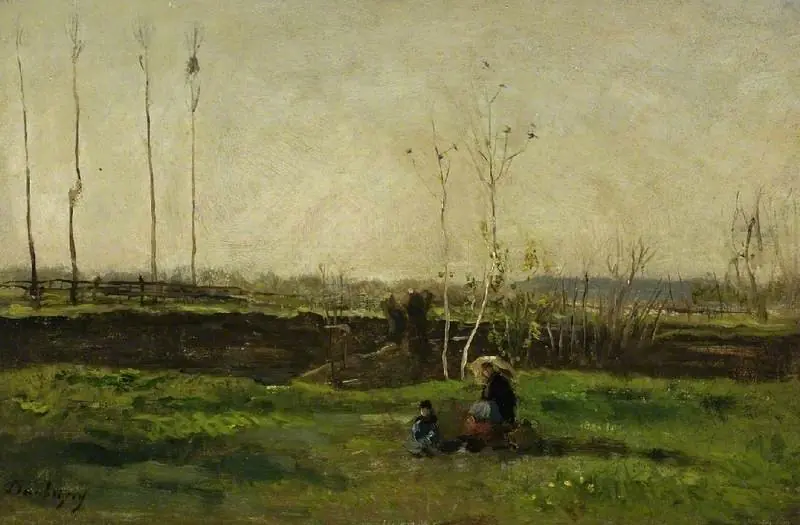 La famille du peintre en campagne