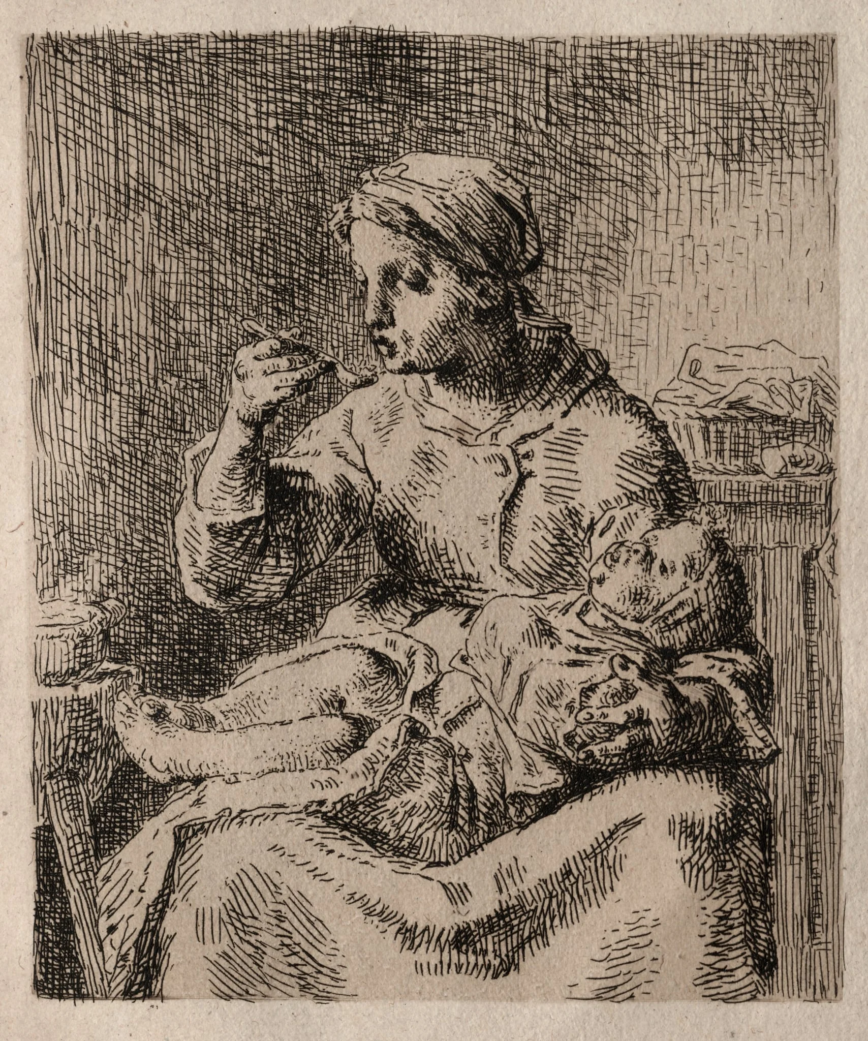 La Bouillée, by Jean François Millet, 1861