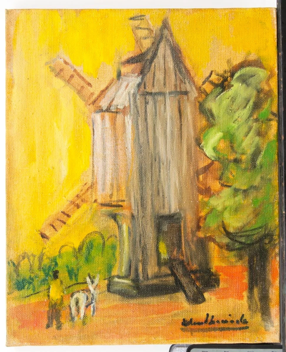 Moară de vânt la Muzeul Satului, by Micaela Eleutheriade, 1977