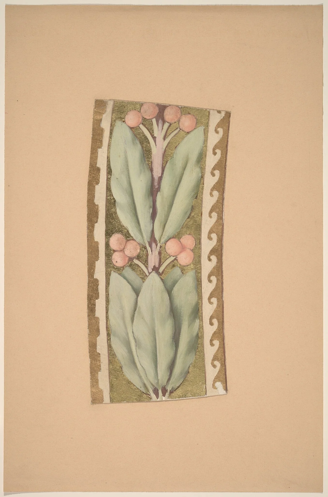 Study for a Border Design, by Charles Sprague Pearce, oil, 1894