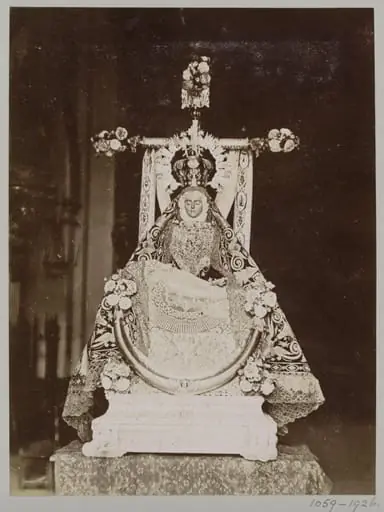 Sculpture of the Patroness of Granada, Nuestra Señora de las Angustias (Our Lady of Sorrows), housed in the altarpiece of the Basilica de las Angustias