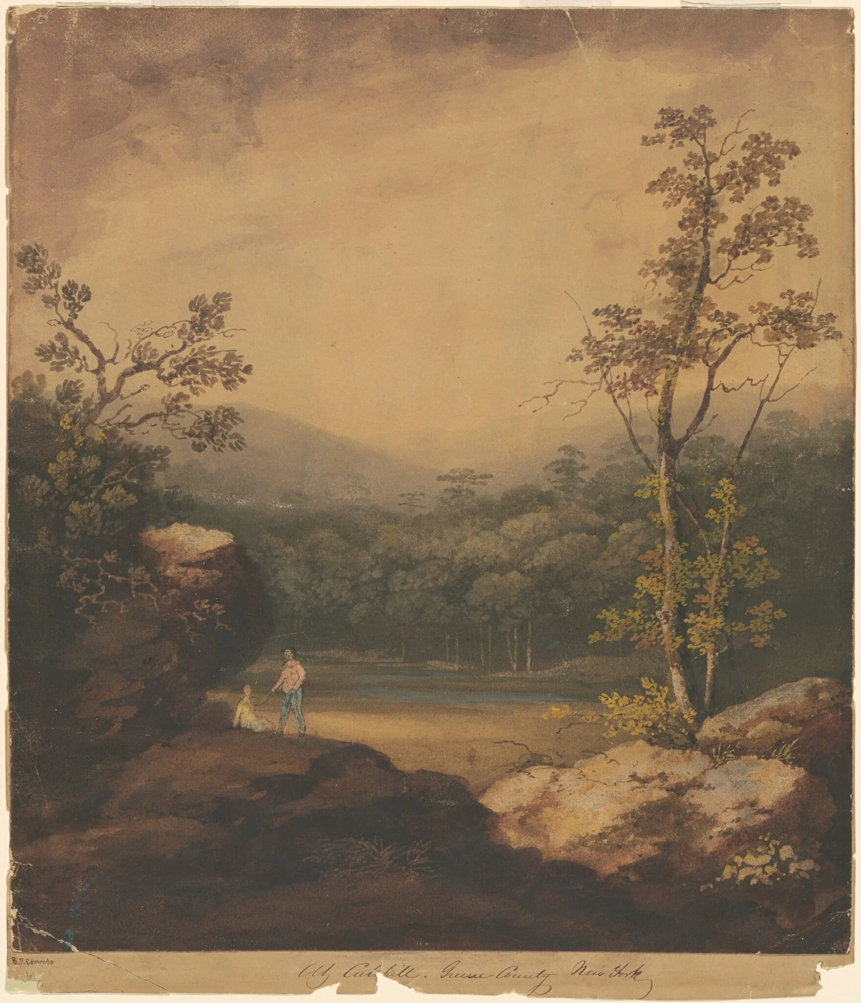 At Catskill, Greene County, New York, by B. F. Edmonds, ink, 1801