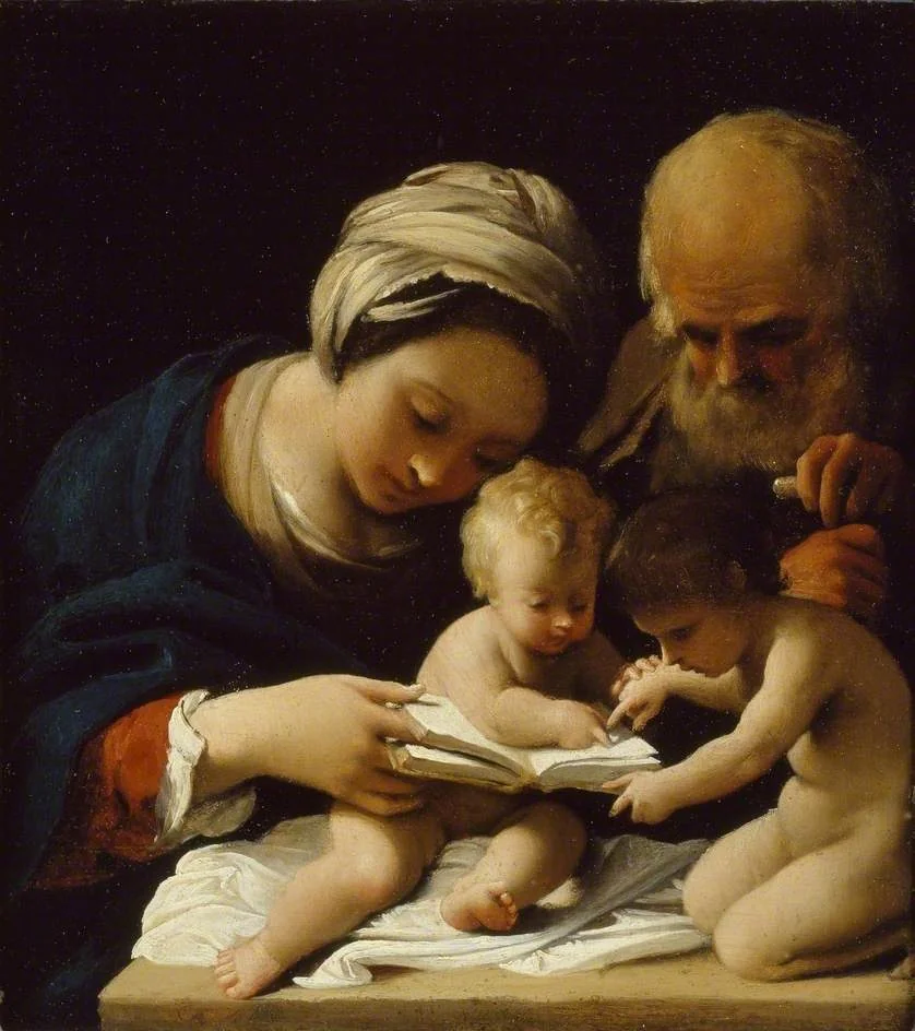 The Holy Family with the young St John the Baptist, by Bartolomeo Schedoni, oil, 1606