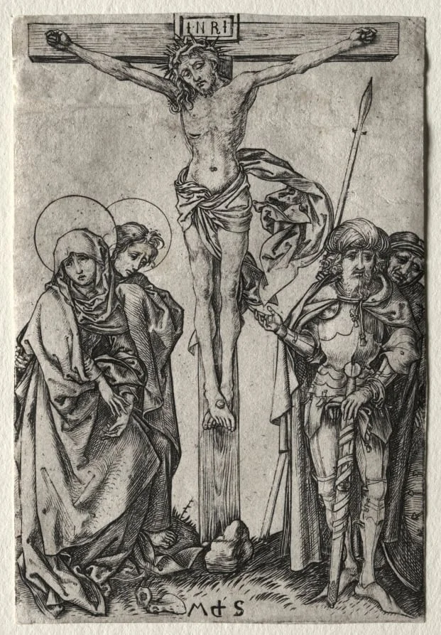 Christ on the Cross, by Martin Schongauer, 1480