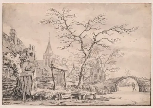 Winter Landscape with Skater
