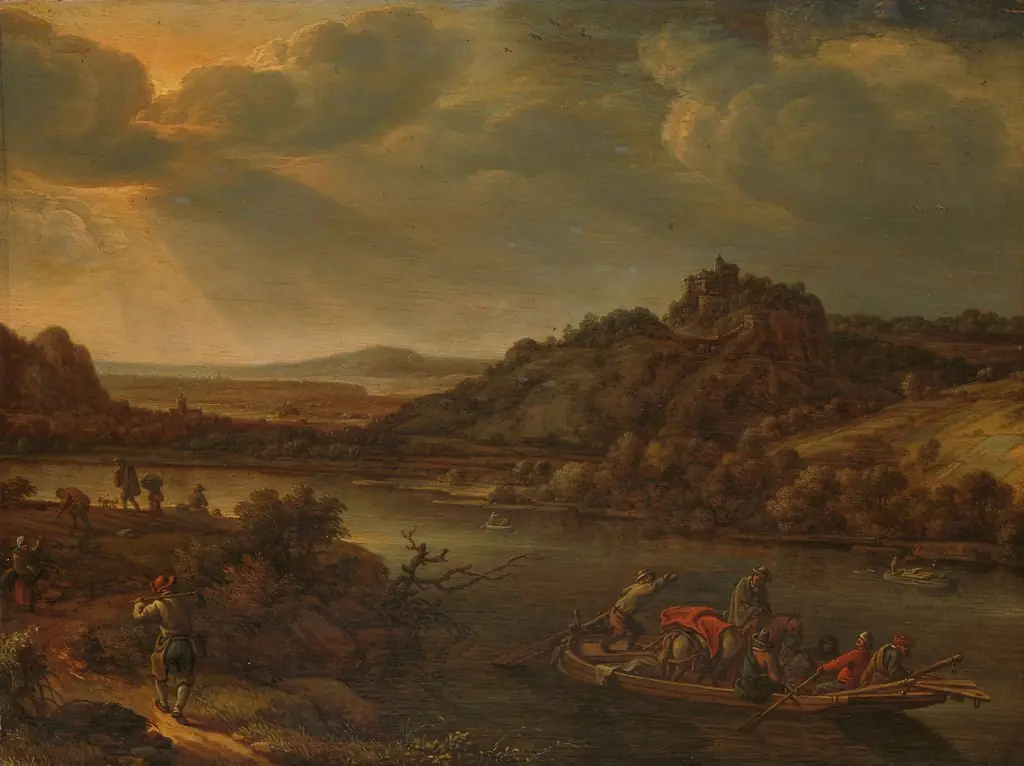 River view with ferry