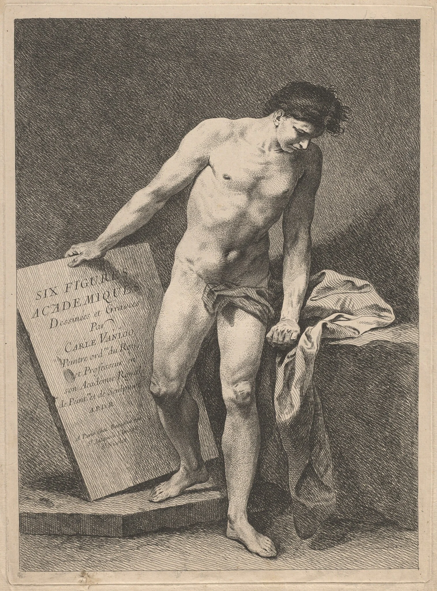 Title Page, by Carle Van Loo, ink, 1743