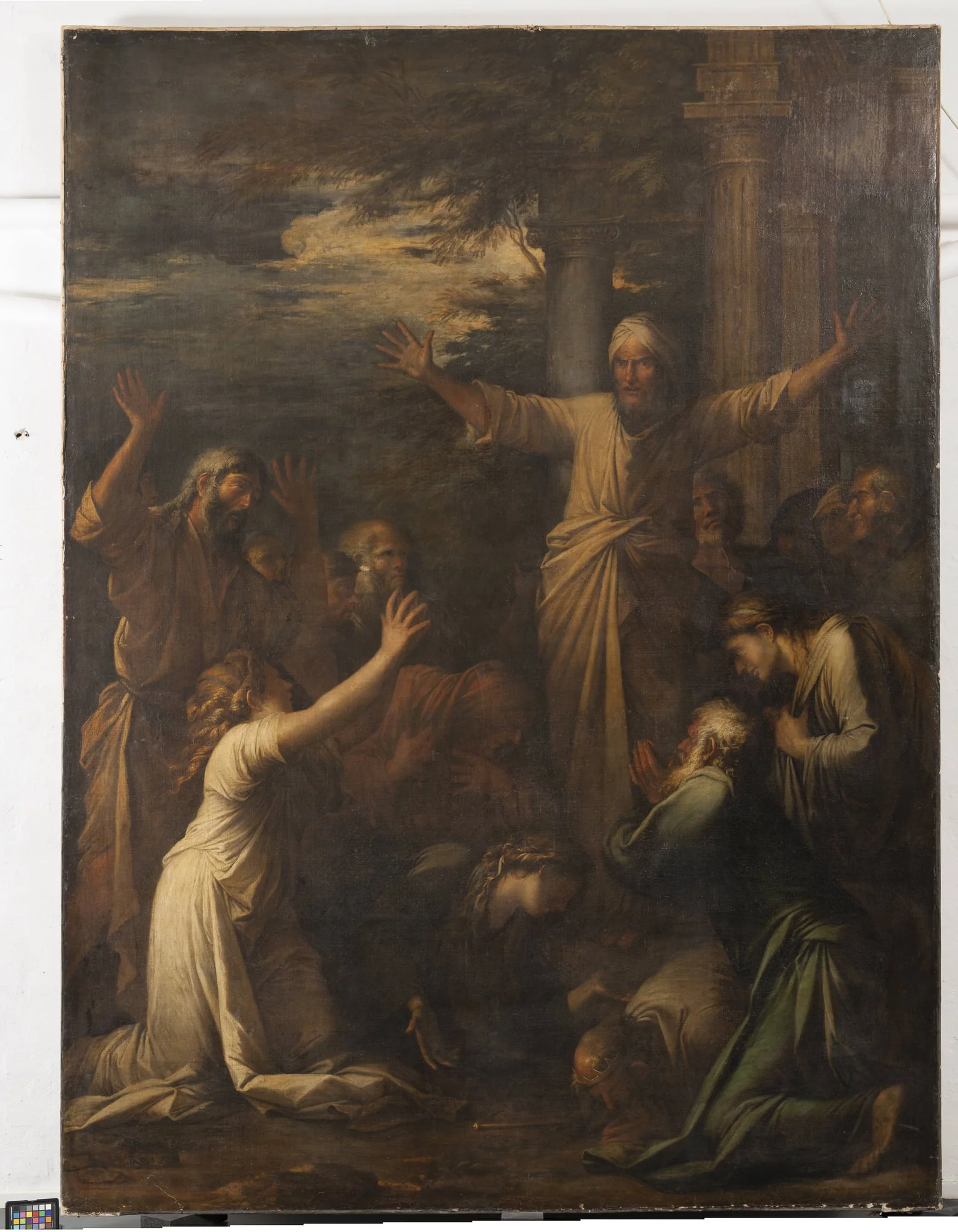Jonah Preaching to the People of Niniveh, by Unknown, 1645