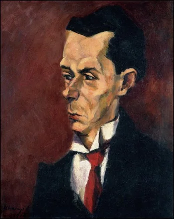 The Critic, by Lajos Tihanyi, oil, 1916