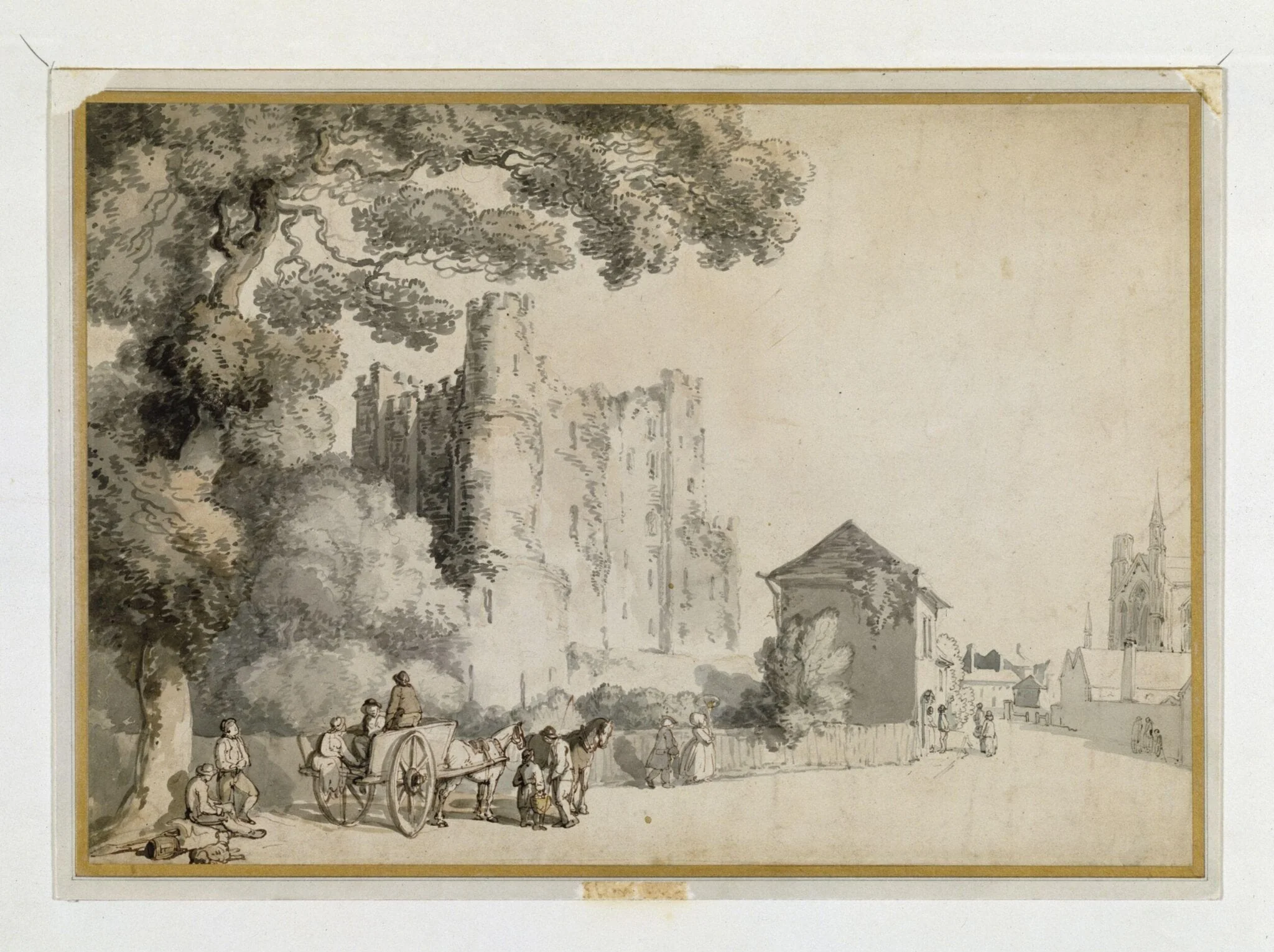 Boley Hill and Castle, Rochester, with the "Justice Tree"