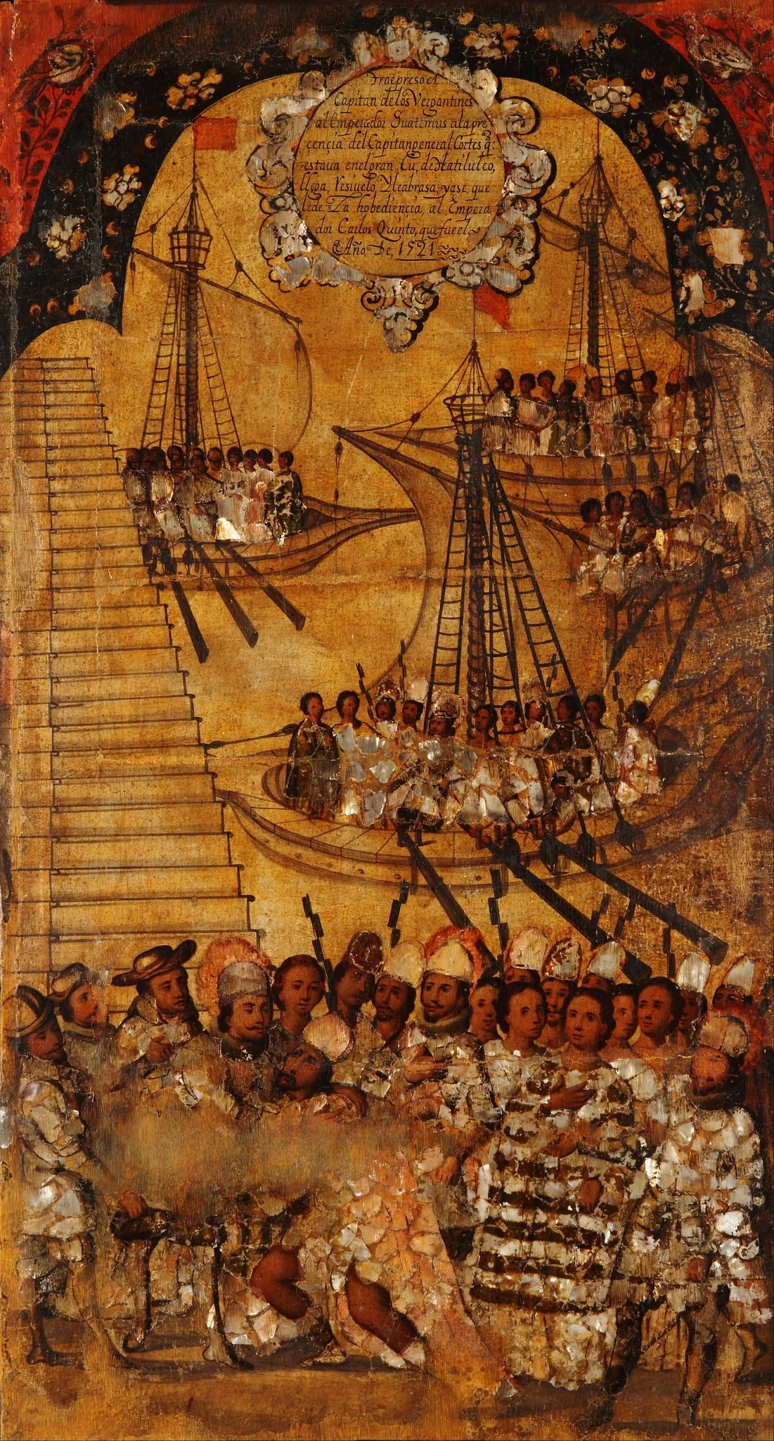 La Conquista de México. Tabla XXIV, by Miguel Gonzales, unspecified, 1685