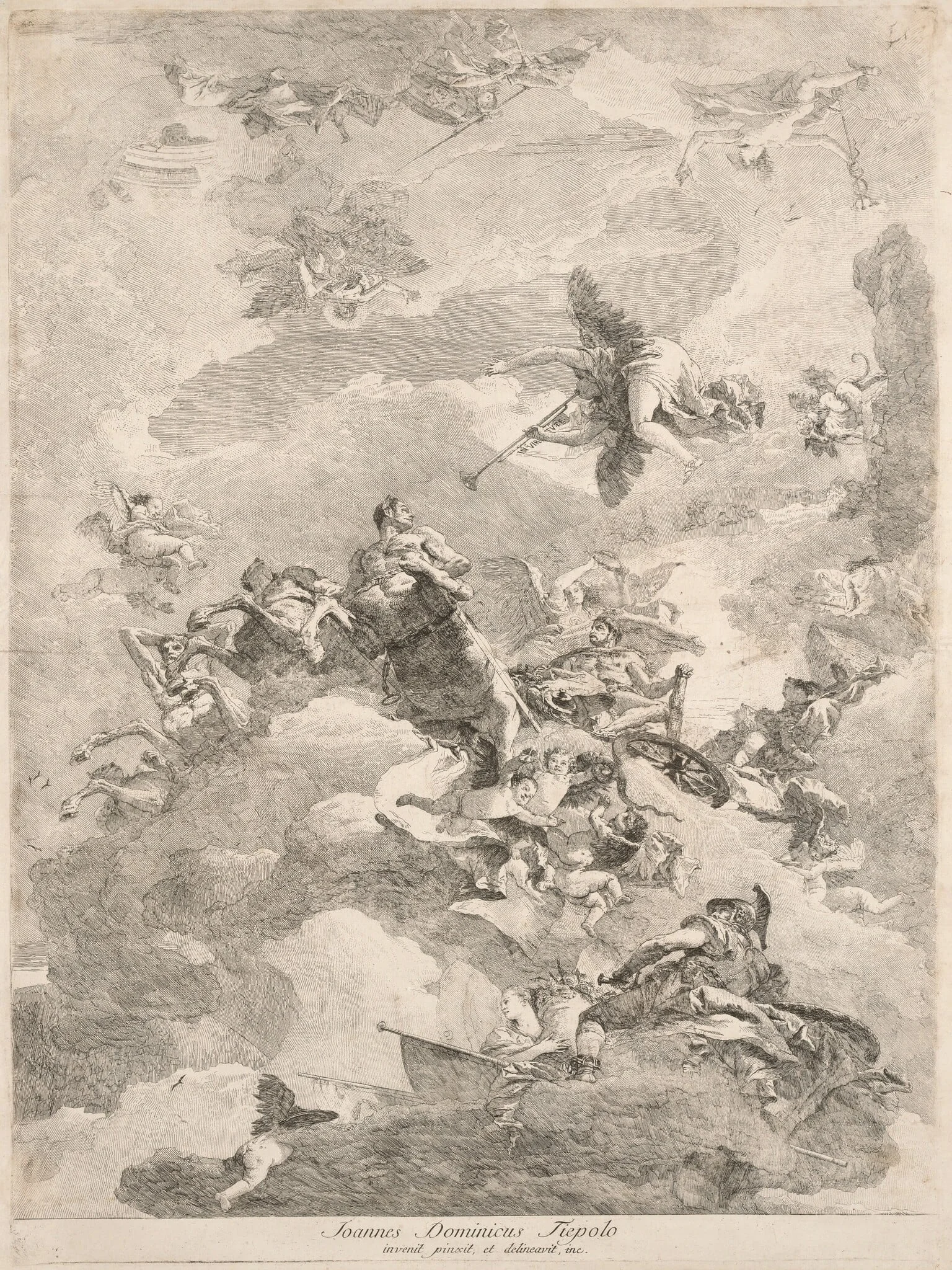 The Triumph of Hercules, by Giovanni Domenico Tiepolo, ink, 1764