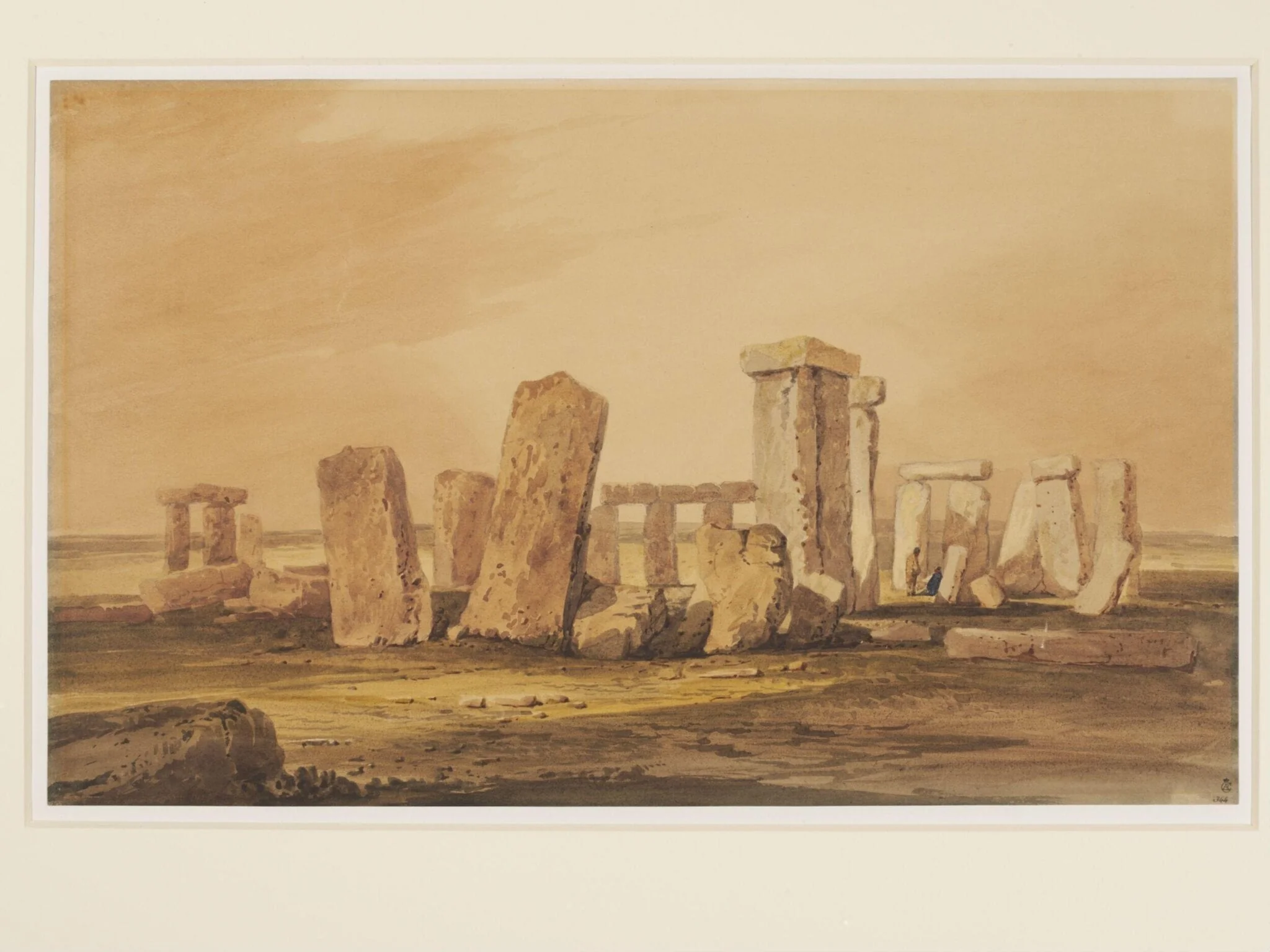 Stonehenge, by Samuel Prout, watercolor, 1805