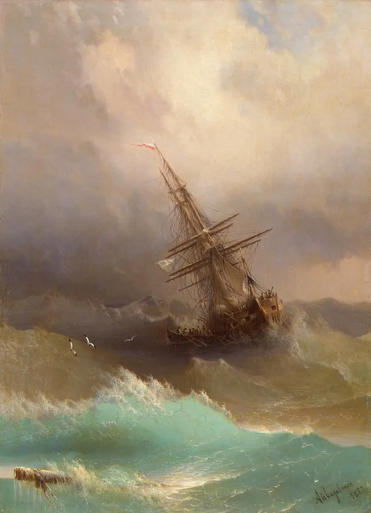 Ship Amid the Stormy Sea
