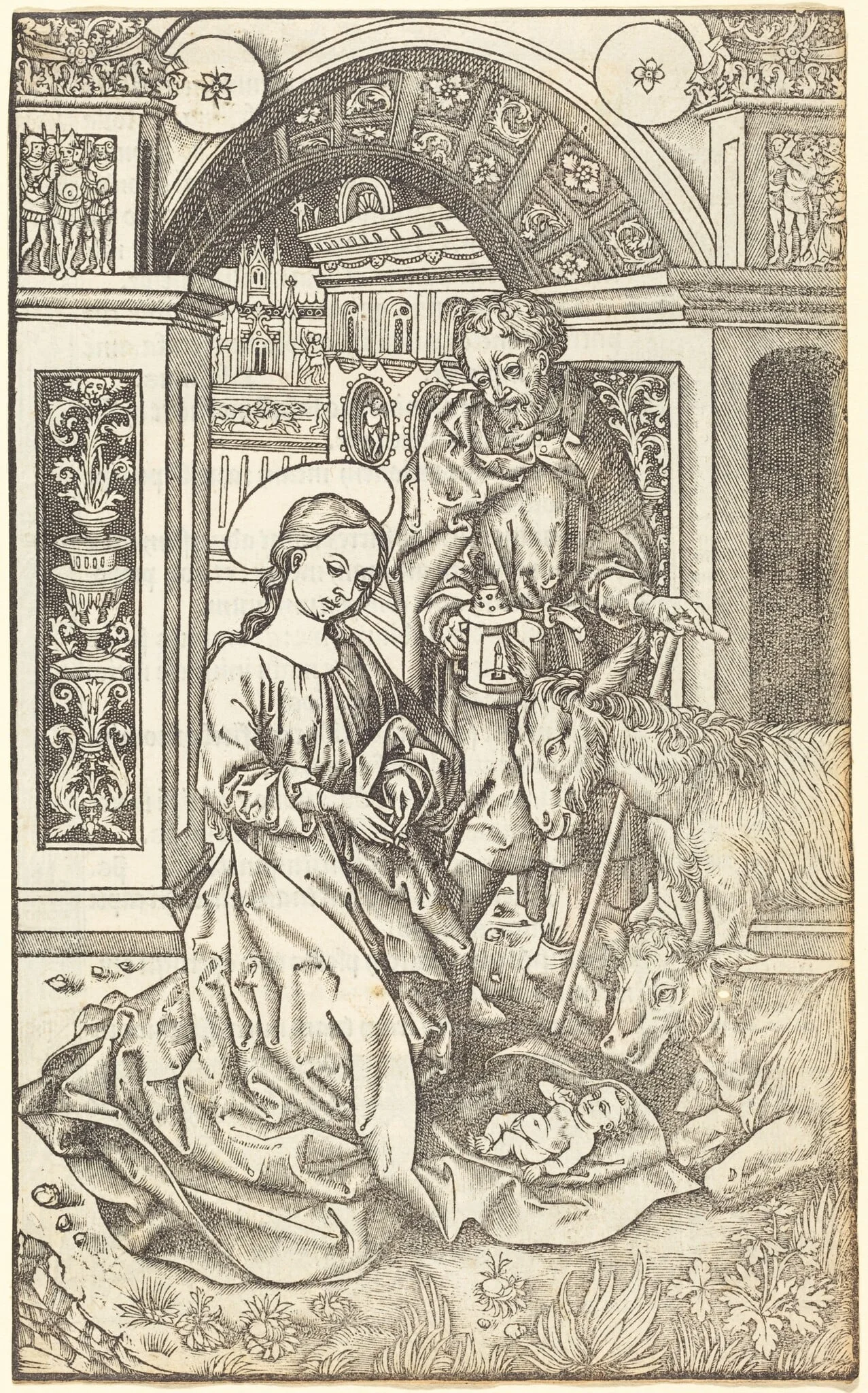 The Nativity, by French 15th Century, ink, 1500