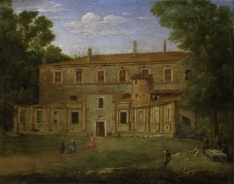 The Villa Madama, Rome, by Hendrik Frans van Lint, oil, 1748