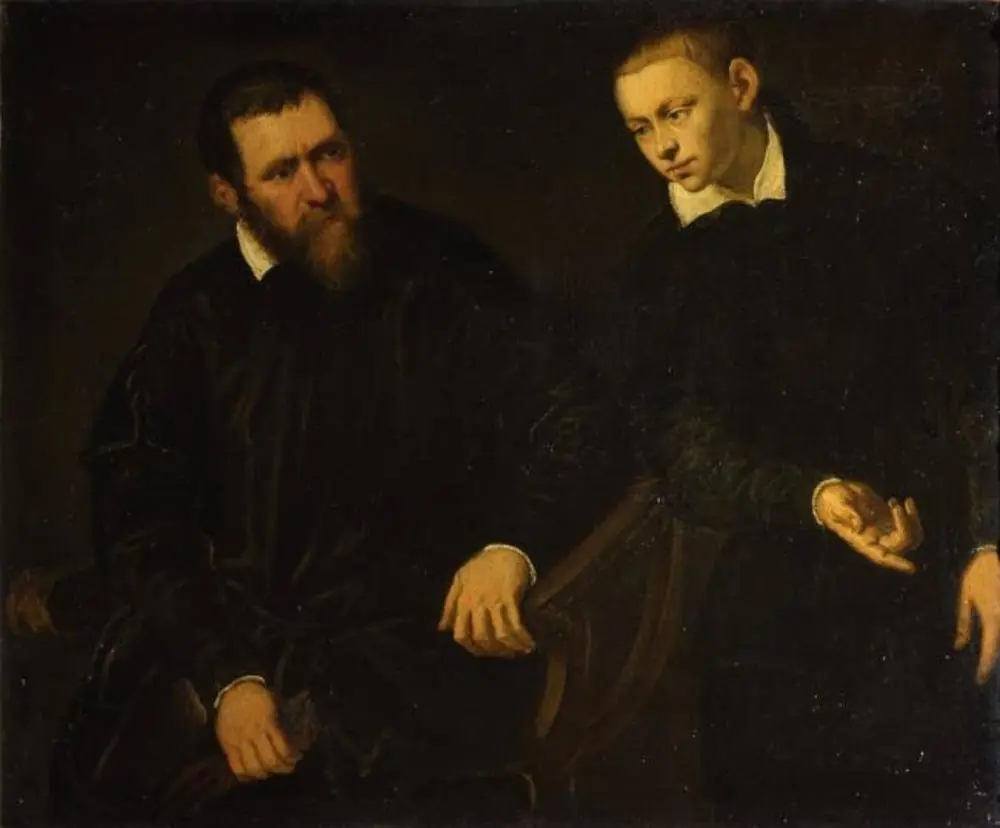 Self-portrait with Jacopo Strada (1507-1588)