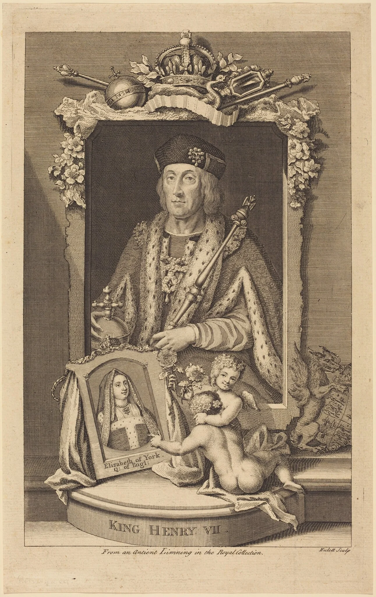 King Henry VII, by James Hulett, ink, 1731