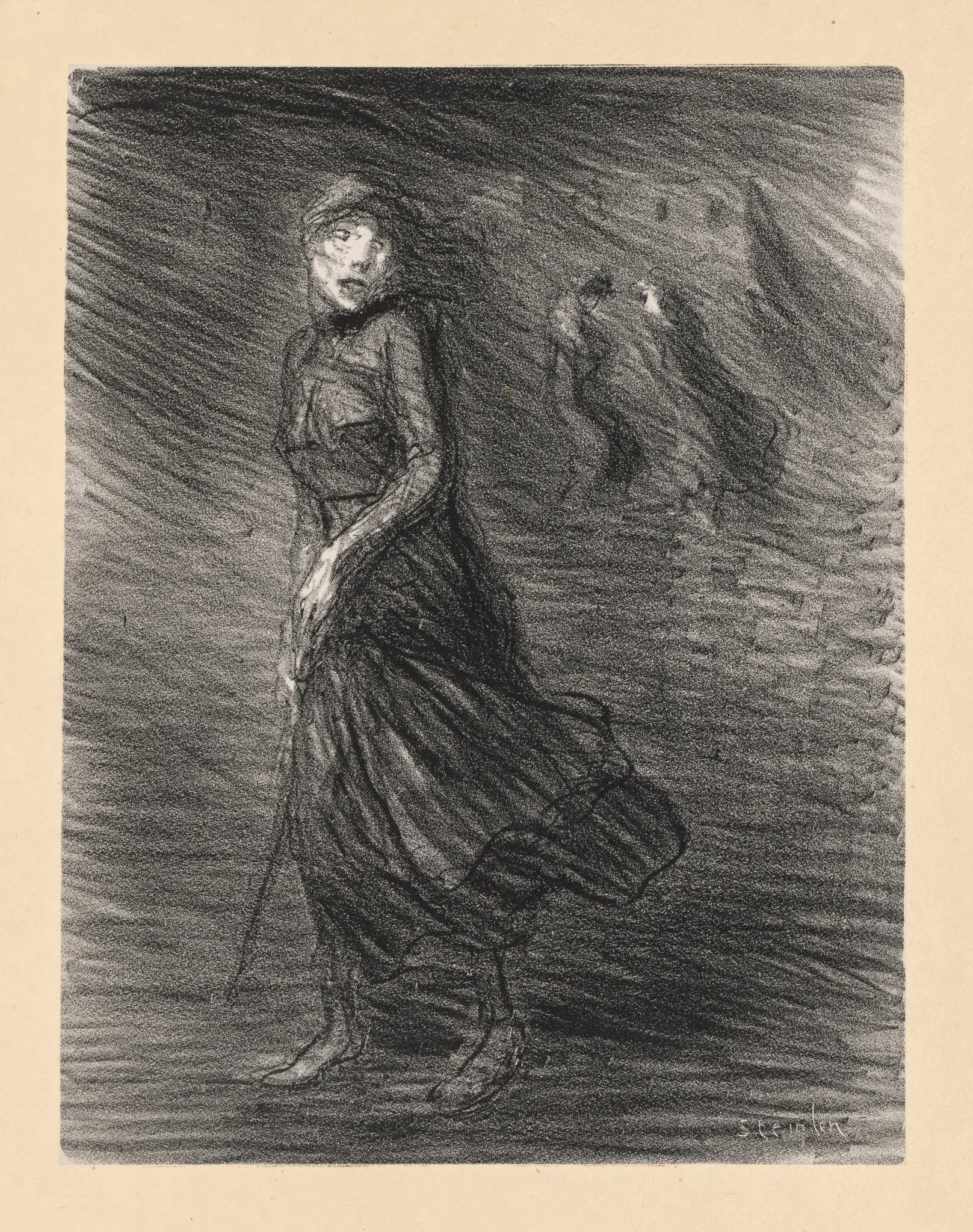 In the Street (Dans la Rue), by Théophile Alexandre Steinlen, 1911
