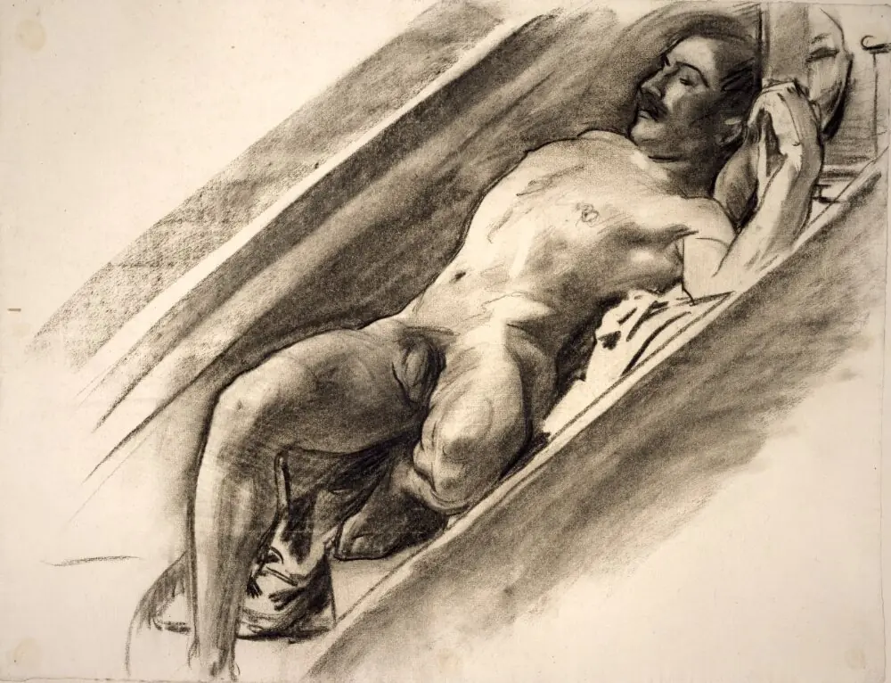 Male Reclining on a Stairway