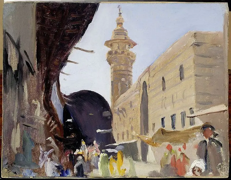 Entry to the bazaar in Damascus. From the journey to Palestine