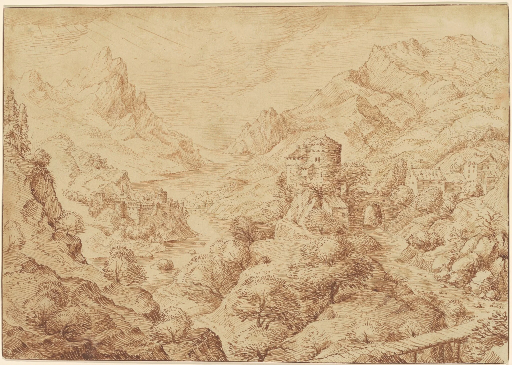 Panoramic River Landscape