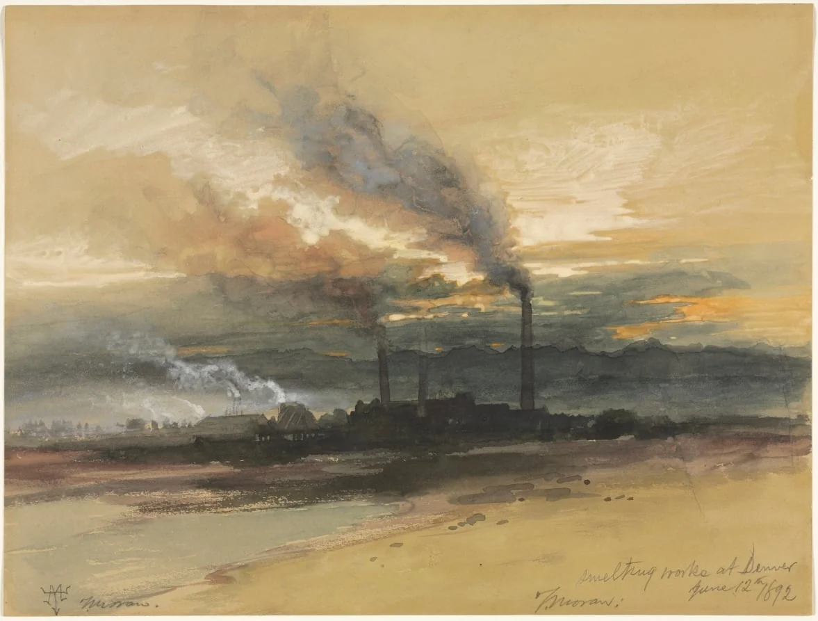 Smelting Works at Denver, by Thomas Moran, 1892